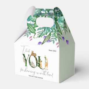 Safari Animal Jungle Green Junge Baby Dusche Geschenkschachtel