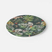 Safari Animal Jungle Greenerie Tropical Baby Dusch Pappteller (Schrägansicht)