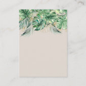 Safari Animal Jungle Modern Baby Dusche Wineller Begleitkarte (Rückseite)