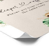 Safari Animal Jungle Modern Baby Dusche Wineller Poster (Ecke)