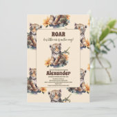 Safari Animal Jungle Tiger Baby Dusche Einladung (Stehend Vorderseite)