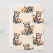 Safari Animal Jungle Tiger Baby Dusche Einladung (Rückseite)