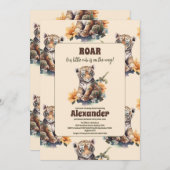 Safari Animal Jungle Tiger Baby Dusche Einladung (Vorne/Hinten)