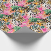 Safari Animal Leopard Colorful Africa Geschenkpapier (Ecke)