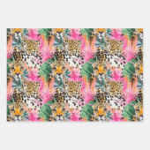 Safari Animal Leopard Colorful Africa Geschenkpapier Set (Vorderseite)