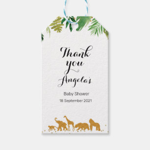 Safari Animal Modern Vielen Dank Tag. Geschenkanhänger