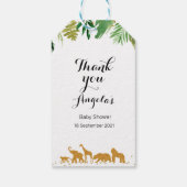 Safari Animal Modern Vielen Dank Tag. Geschenkanhänger (Rückseite)