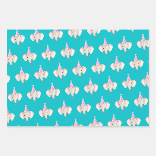 Safari Animal Party Birthday Wrapping Paper Geschenkpapier Set (Vorderseite)