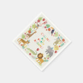 Safari Animal Party Napkin, Modern Safari Jungle Serviette (Ecke)