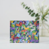 Safari Animal Postkarte (Stehend Vorderseite)