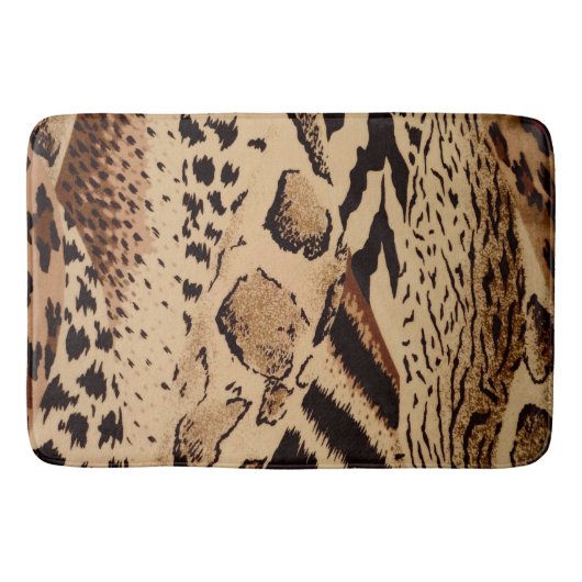 Safari Animal Print Bath Mat Badematte (Vorderseite)