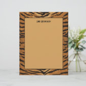 Safari Animal Print Black and Tan Tiger Paper (Stehend Vorderseite)