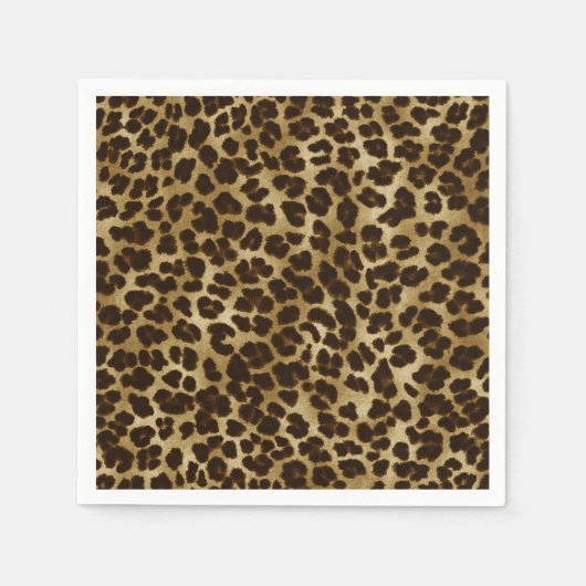 Safari Animal Print Leopard Cheetah Napkins Serviette (Vorderseite)