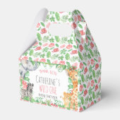 Safari Animal Topical Floral Baby Dusche Vielen Da Geschenkschachtel (Vorderseite)