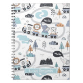 Safari Animal Train Parade Custom Notebook Notizblock (Vorderseite)