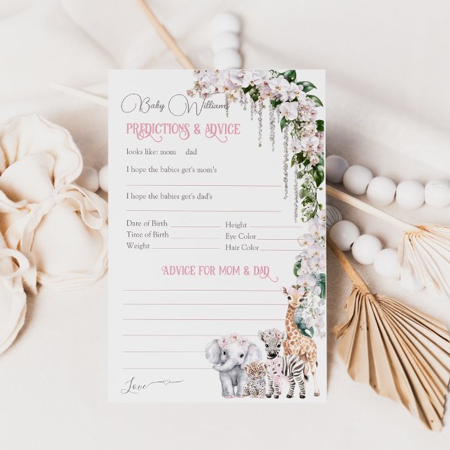 Safari Animal Tropica Blume Pink Baby Showspiel (Von Creator hochgeladen)