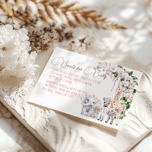 Safari Animal Tropical Blume Books Baby Shooter Begleitkarte