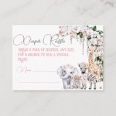 Safari Animal Tropical Blume Diaper Kinderdusche Begleitkarte (Vorderseite)