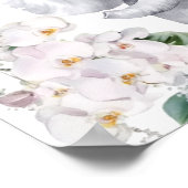 Safari Animal Tropical Blume Pink Baby Dusche Poster (Ecke)