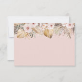 Safari Animal Tropical Floral Girl Babydusche Dankeskarte (Rückseite)