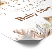 Safari Animal Tropical Floral Girl Babydusche Poster (Ecke)