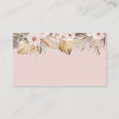 Safari Animal Tropical Floral Girl Diaper Begleitkarte (Rückseite)