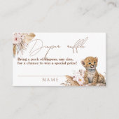 Safari Animal Tropical Floral Girl Diaper Begleitkarte (Vorderseite)