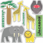 Safari Animal Variation Aufkleber (Vorderseite)