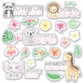 Safari Animal Vinyl Stickers Aufkleber (Vorderseite)