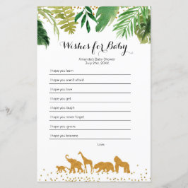 Safari Animal Watercolor wünscht sich ein Baby Gam