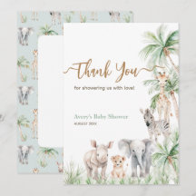 Safari Animal Wild One Baby Boy Dusche