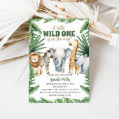 Safari Animal Wild One Gender Neutral Baby Shower Einladung