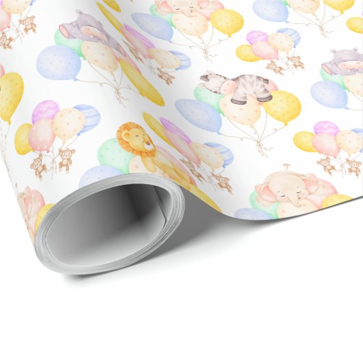 Safari Animal Wrapping Paper Geschenkpapier (Rolleneckpunkt)