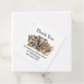 Safari Animals 1. Geburtstag Vielen Dank Geschenkanhänger (Beispiel)