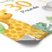 Safari Animals 1st Birthday Photo Milestone Sign Poster (Ecke)