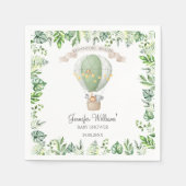 Safari Animals auf Hot Air Balloon Baby Shower Serviette (Vorderseite)