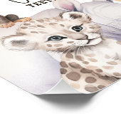 Safari Animals Baby Boy 1. Meilenstein Fotodruck (Ecke)