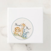 Safari Animals Baby Boy Elephant Lion Giraffe  Geschenkanhänger (Beispiel)