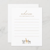 Safari Animals Baby-Duschberatungskarte (Vorne/Hinten)