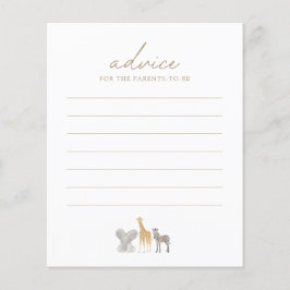 Safari Animals Baby-Duschberatungskarte