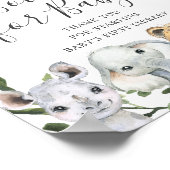 Safari Animals Baby-Duschbücher für Babysignatur Poster (Ecke)