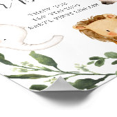 Safari Animals Baby-Duschbücher für Babysignatur Poster (Ecke)