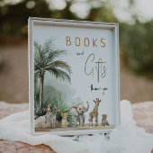 Safari Animals Baby Duschbücher und Geschenke Zeic Poster