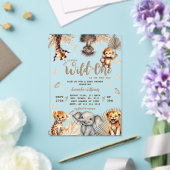 Safari Animals Baby Dusche Acryleinladungen (In Situ (Hochzeit))