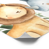 Safari Animals Baby Dusche Begrüßungszeichen Poster (Ecke)