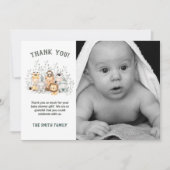 Safari Animals Baby Dusche Danke Karte (Vorderseite)