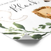 Safari Animals Baby Dusche Dekorieren ein Blockzei Poster (Ecke)