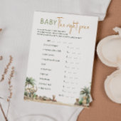 Safari Animals Baby-Dusche Die richtige Preiskarte Einladung