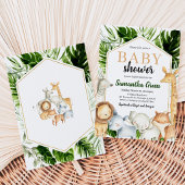 Safari Animals Baby Dusche Einladung