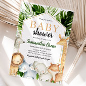 Safari Animals Baby Dusche Einladung